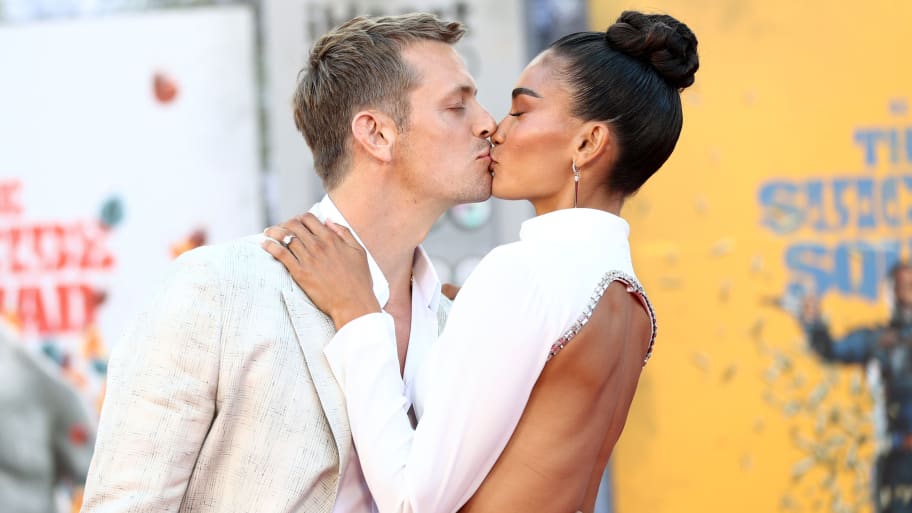 Joel Kinnaman and Kelly Gale on the red carpet in 2021.