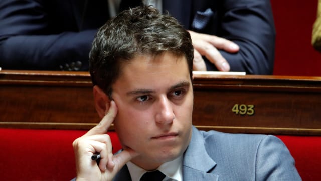Gabriel Attal, who is now the youngest prime minister in French history, in the Assembly in Paris on October 23, 2018. 