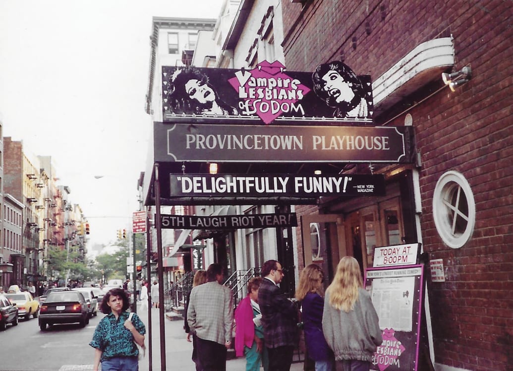 A view of the outside of the Provincetown Playhouse where Vampire Lesbians of Sodom played