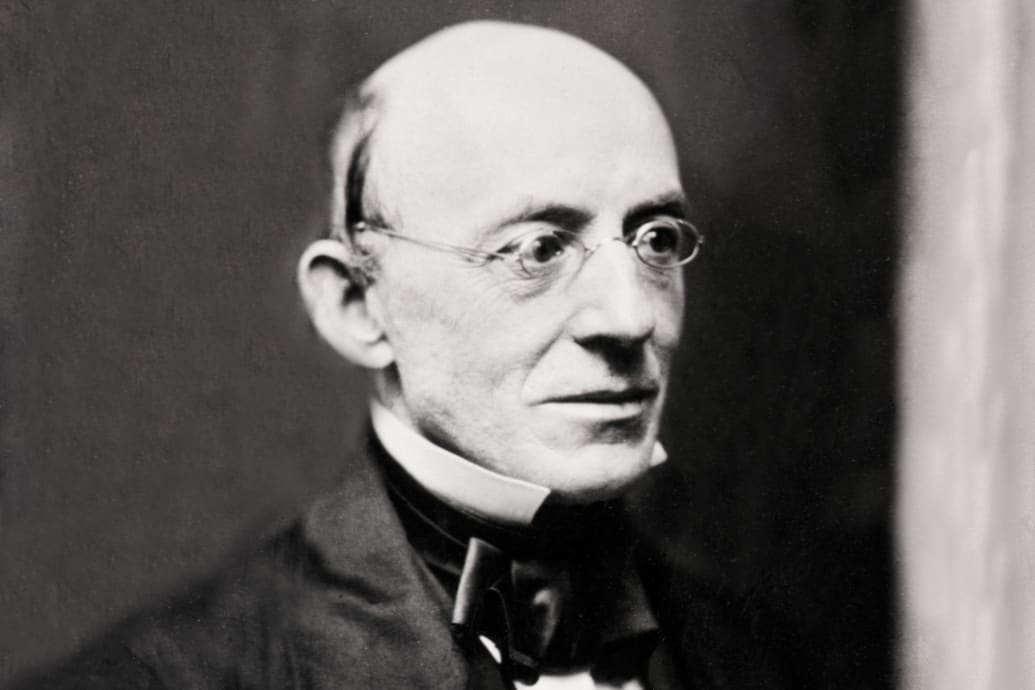 A portrait of William Lloyd Garrison, the American abolitionist who founded the Liberator, a famous anti-slavery journal.