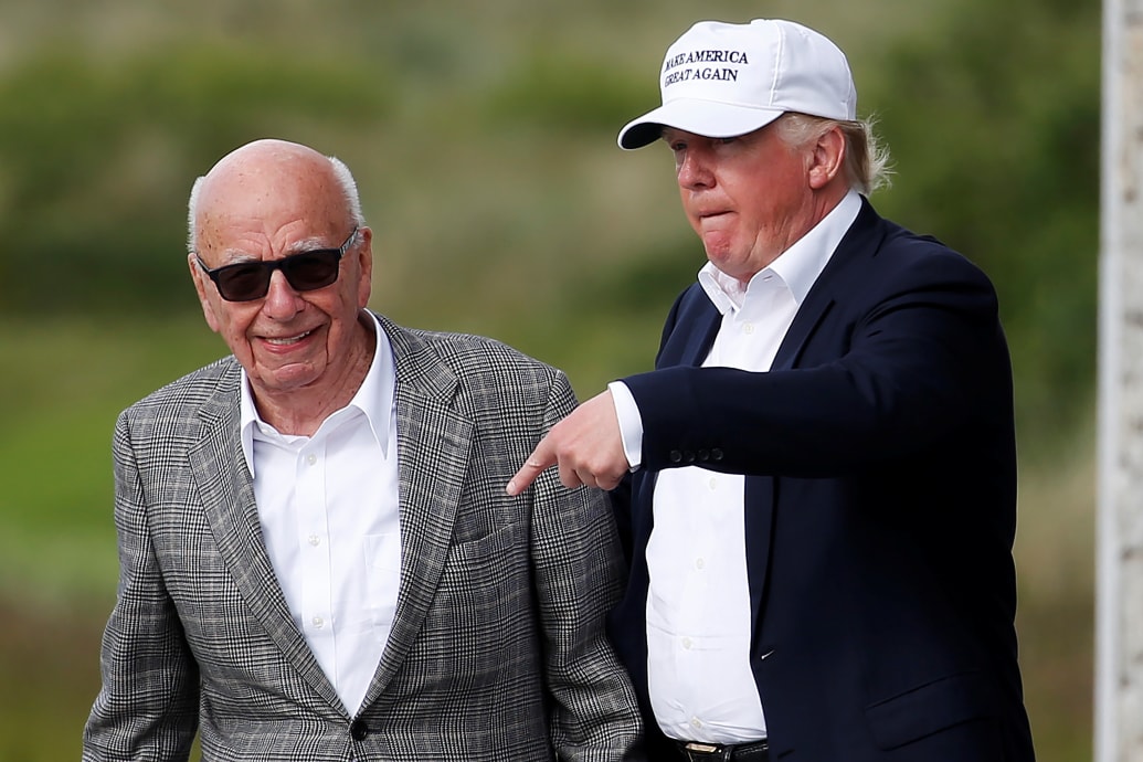 Rupert Murdoch, left, and Donald Trump, June 25, 2016.