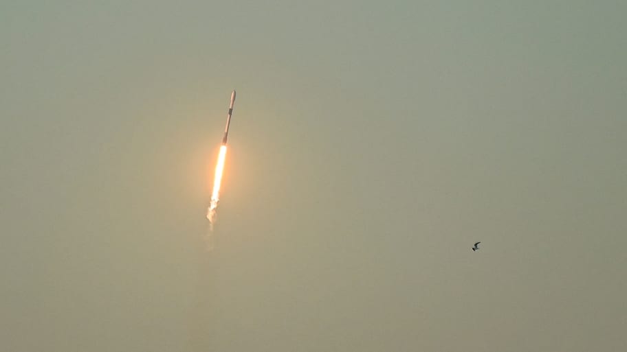 A SpaceX Falcon 9 rocket carrying 21 second-generation Starlink satellites.