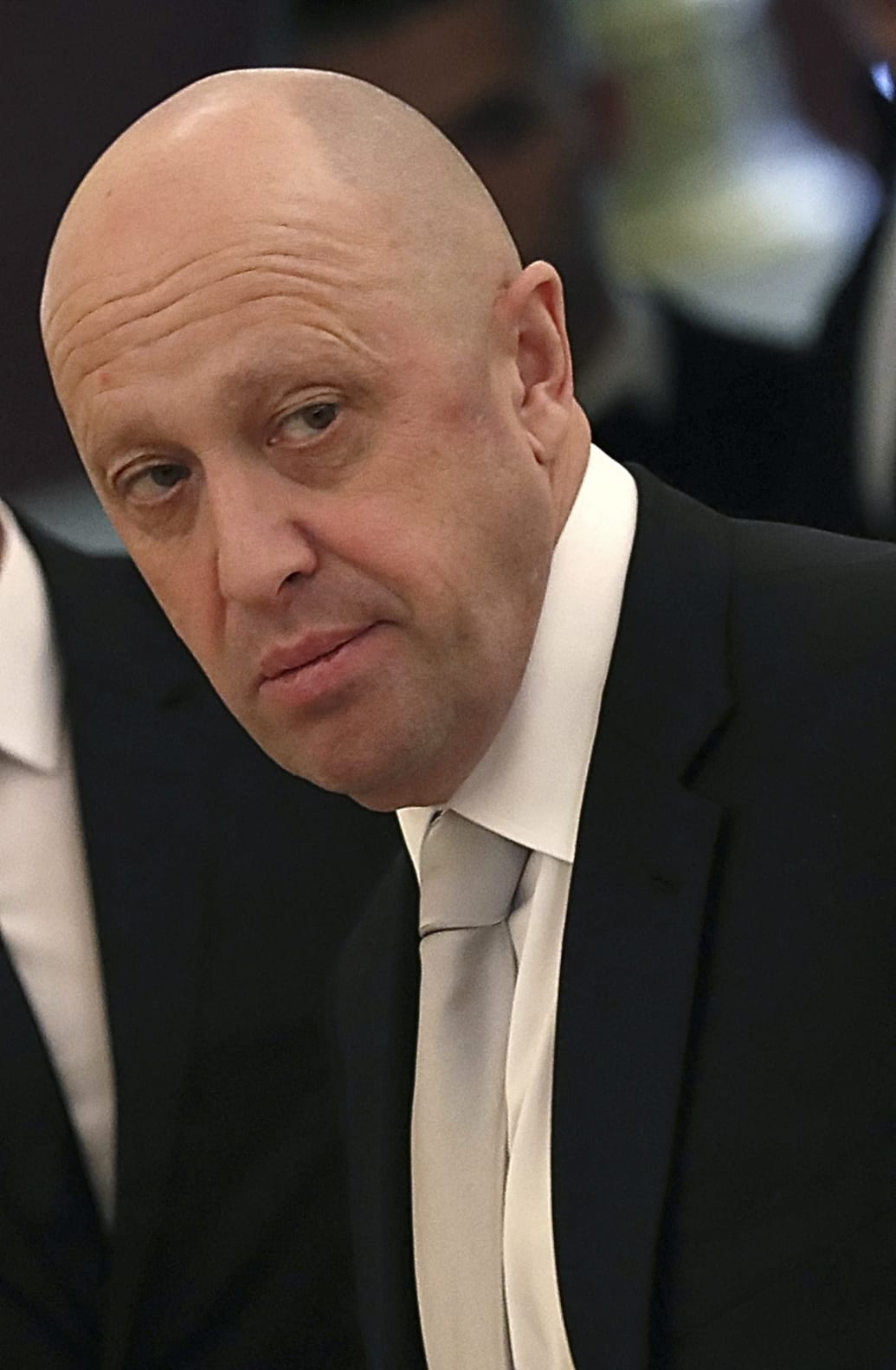 Yevgeny Prigozhin looks on before a meeting of Russian President Vladimir Putin and his Chinese counterpart Xi Jinping with representatives of civic organisations, business and media communities at the Kremlin in Moscow, Russia July 4, 2017.