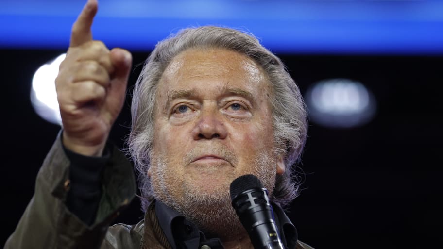 Steve Bannon, former advisor to former President Donald Trump, speaks at the Conservative Political Action Conference (CPAC) on February 24, 2024 in National Harbor, Maryland.