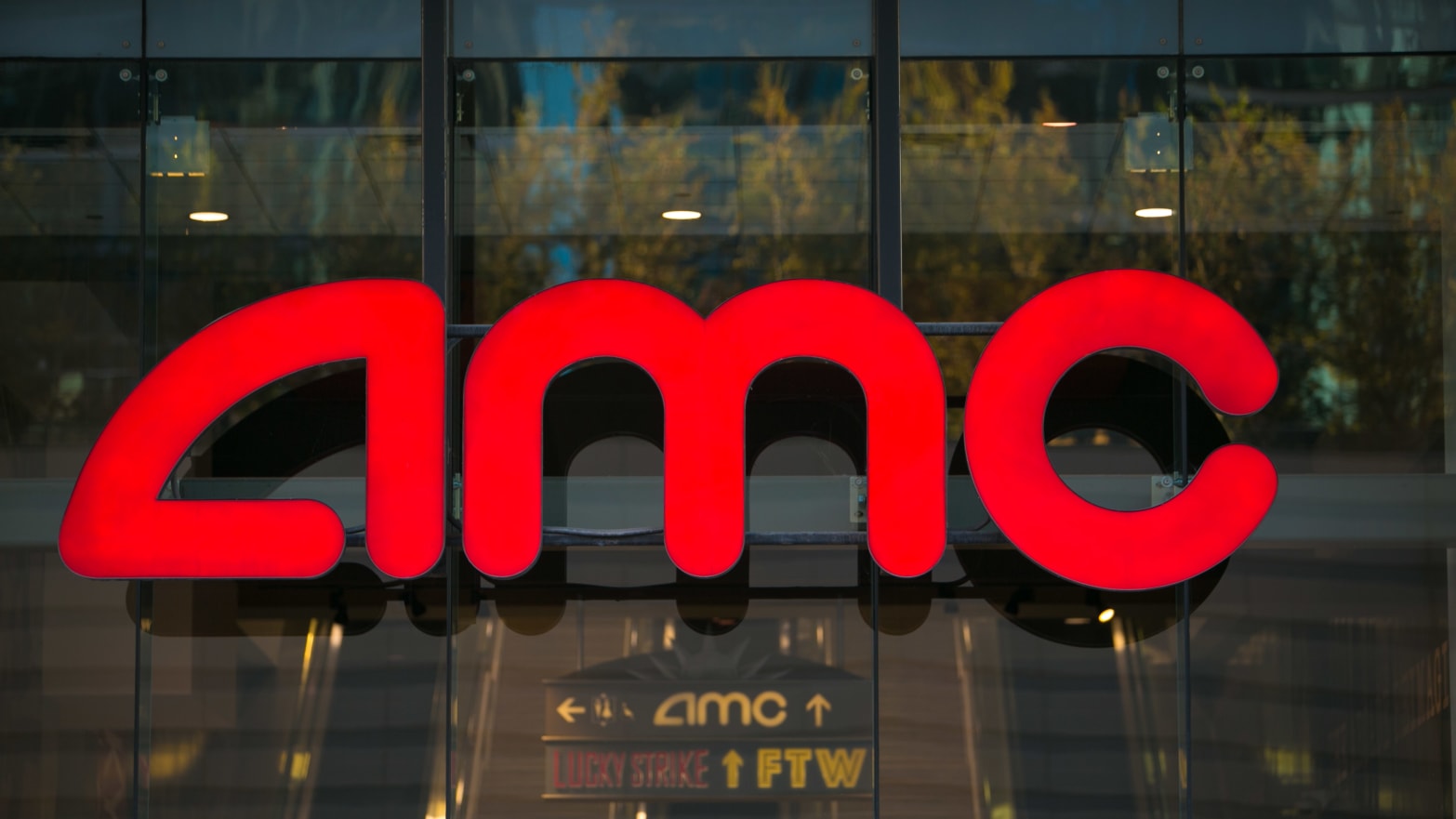 The AMC theater near Columbus Avenue is viewed on October 10, 2015 in Chicago, Illinois