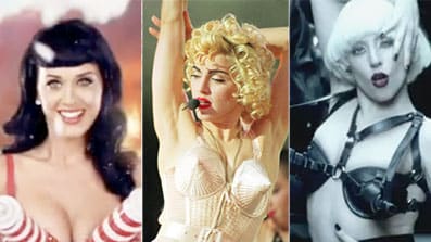 Lady Gaga, Katy Perry, Madonna: Dueling Cone Bras