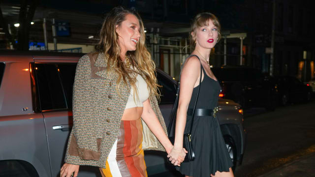 Taylor Swift and Blake Lively hold hands in New York City