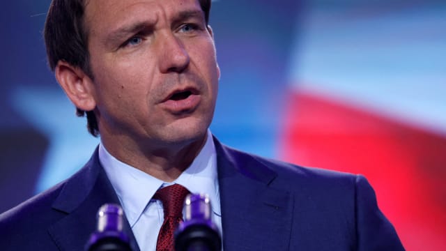 Florida Governor and Republican presidential candidate Ron DeSantis addresses the Pray Vote Stand Summit, organized by the Family Research Council in Washington, U.S. September 15, 2023.