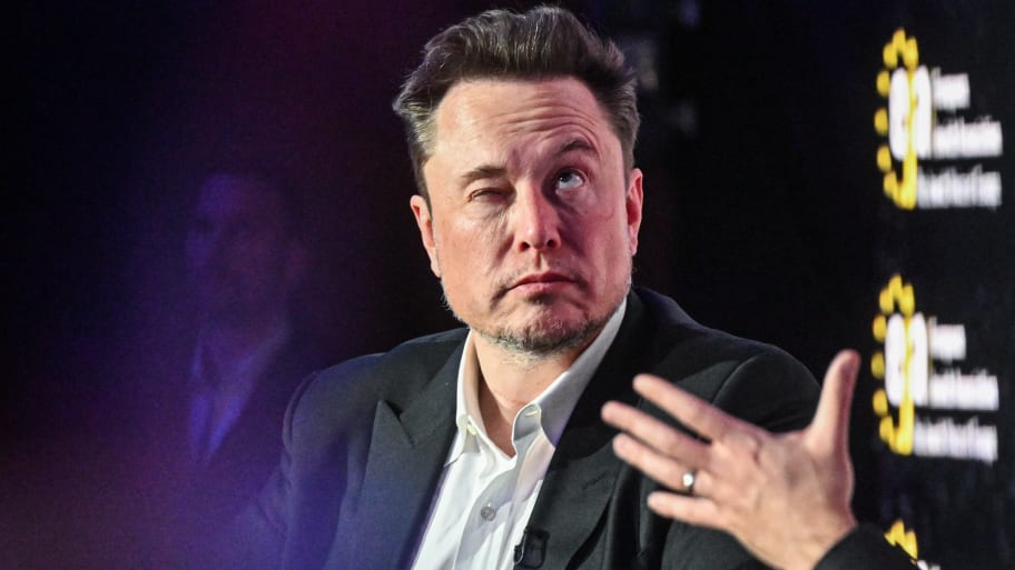 Elon Musk speaks during live interview with Ben Shapiro at the symposium on fighting antisemitism in Krakow, Poland. 