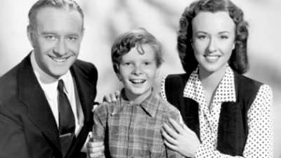 Teddy Donaldson, with co-stars Conrad Nagel and Margaret Lindsay