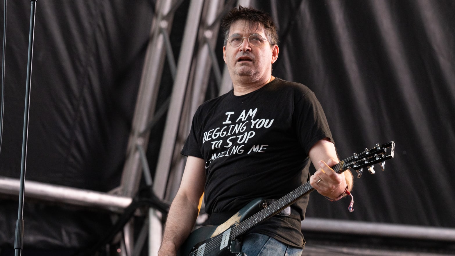 Guitarist and vocalist Steve Albini of Shellac performs on stage during Primavera Sound 2022 on June 3, 2022, in Barcelona, Spain.