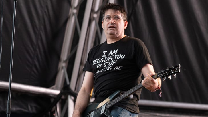 Guitarist and vocalist Steve Albini of Shellac performs on stage during Primavera Sound 2022 on June 3, 2022, in Barcelona, Spain.