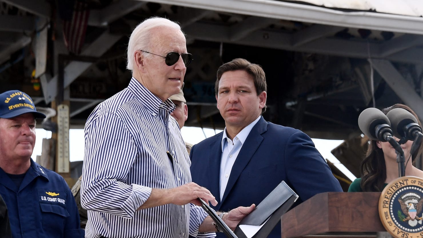 Presidential Politics Rule the Day as DeSantis Snubs Biden’s Visit to Hurricane-Ravaged Florida thumbnail