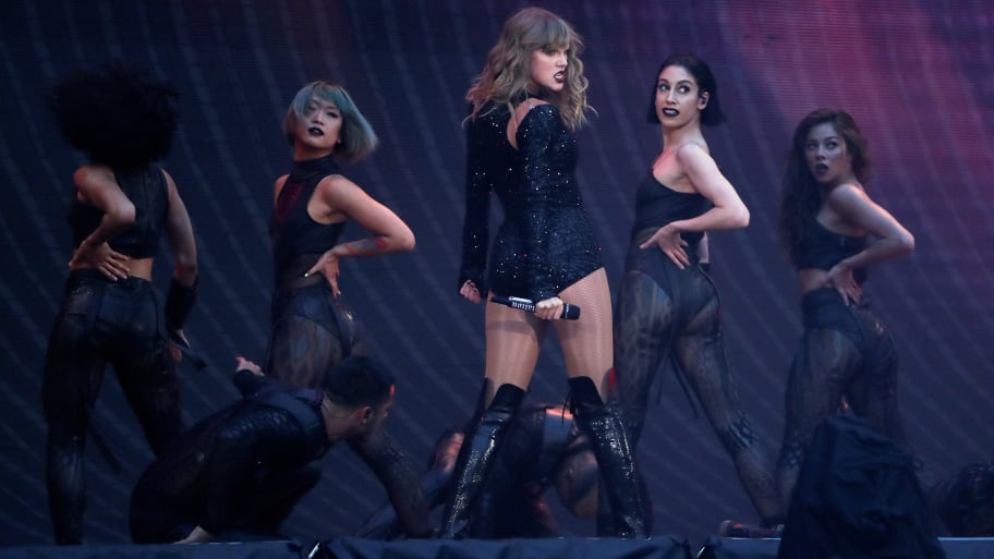 Singer Taylor Swift performs during her reputation stadium tour at Wembley Stadium in London, Britain, June 22, 2018.