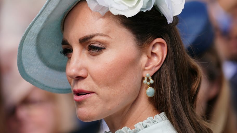 Catherine attends a Royal Garden Party at Buckingham Palace in London,  May 25, 2022. 