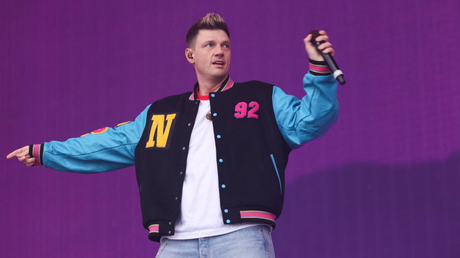 Nick Carter performing in Sweden in July 2024. 