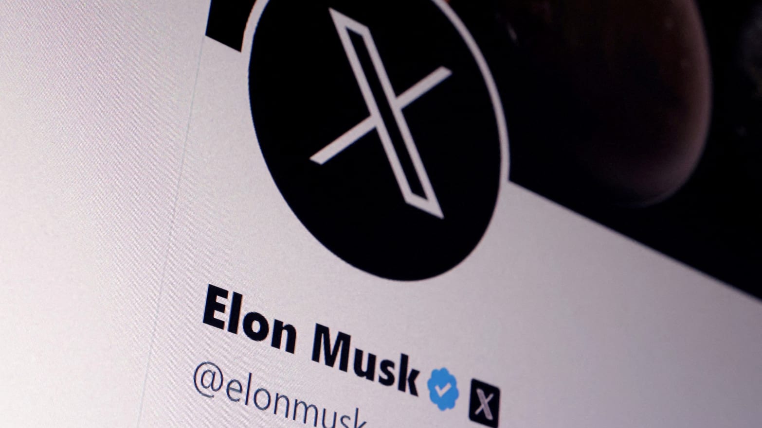 Elon Musk 's X account is seen in this illustration