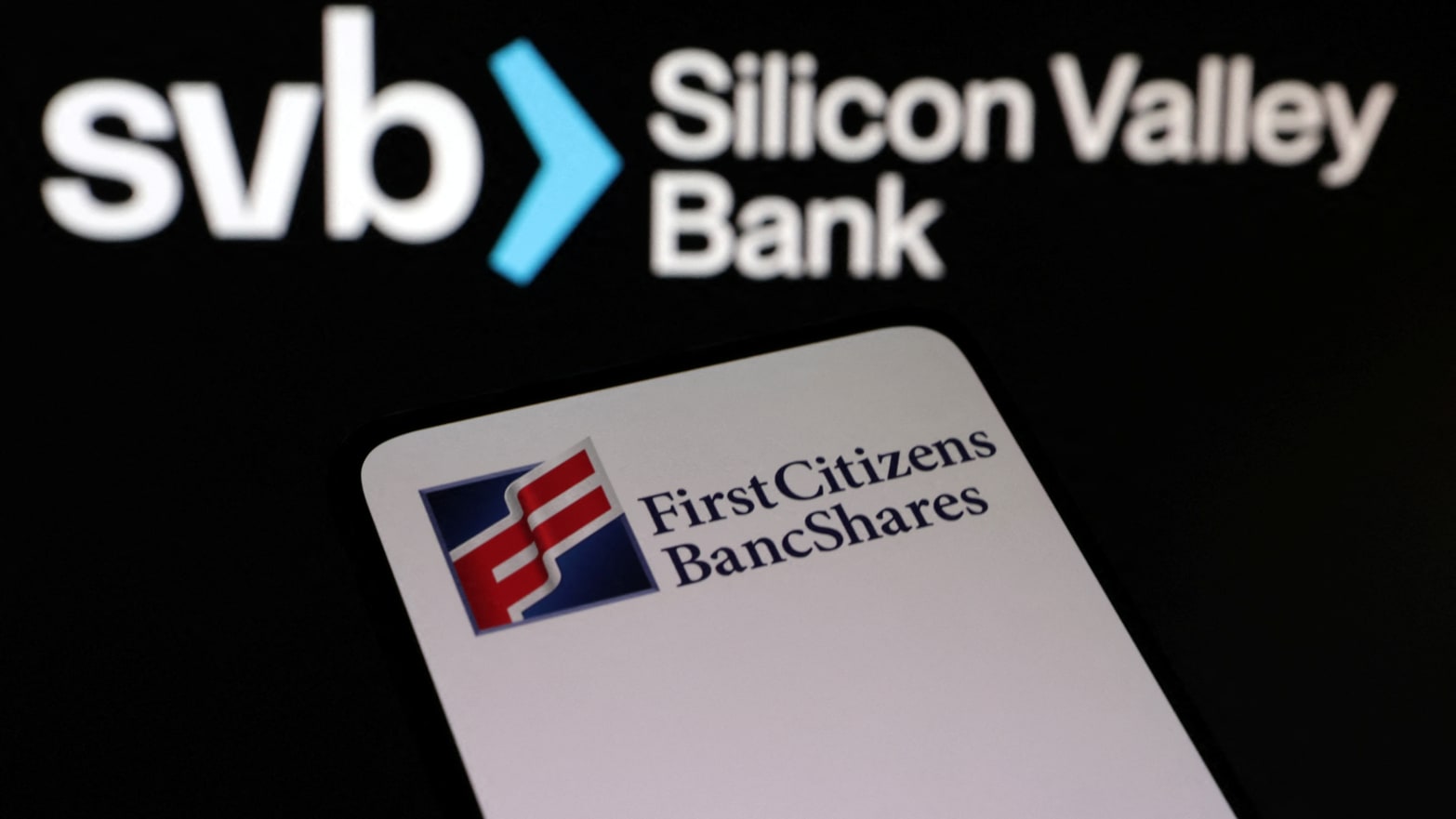First Citizens BancShares and SVB (Silicon Valley Bank) logos
