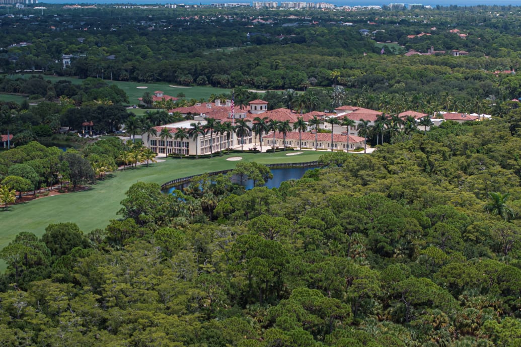 A drone view shows Trump National Golf Club in Jupiter, Florida, U.S., August 11, 2024.