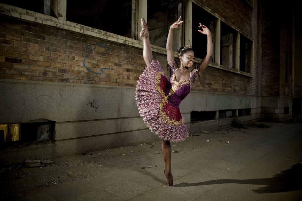 Ballet dancer Michaela DePrince poses on July 12, 2012 in Johannesburg, South Africa. 