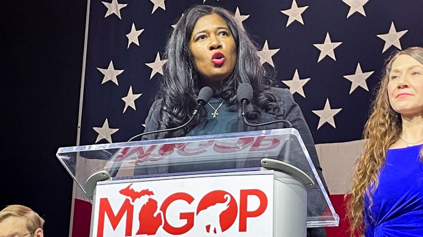 Kristina Karamo Qanon Spewing Election Denier To Lead Michigan Gop 