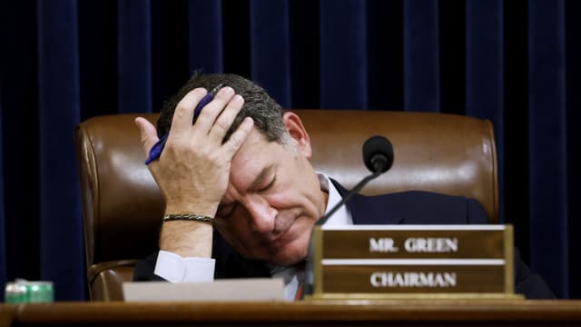 Rep. Mark Green listens during a hearing on Capitol Hill.
