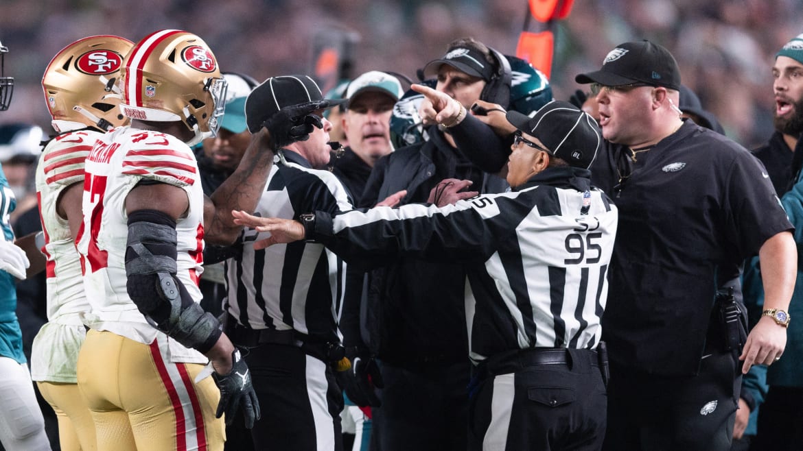 49ers Star, Eagles Security Boss Bounced After Wild Sideline Feud