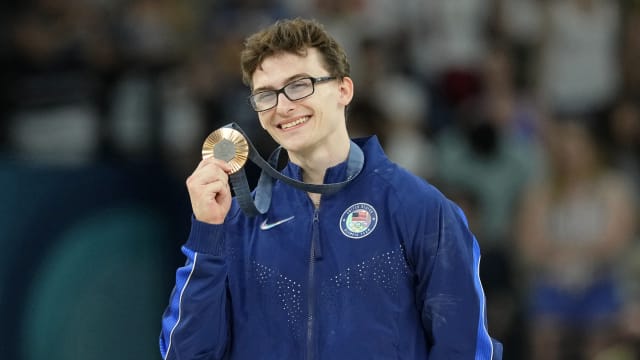 Stephen Nedoroscik at the Paris Olympics.