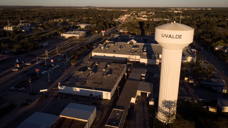 A general view of the town of Uvalde, where a gunman killed 19 children and two teachers at Robb Elementary, in the U.S. school shooting, in Uvalde, Texas, U.S. November 27, 2022.