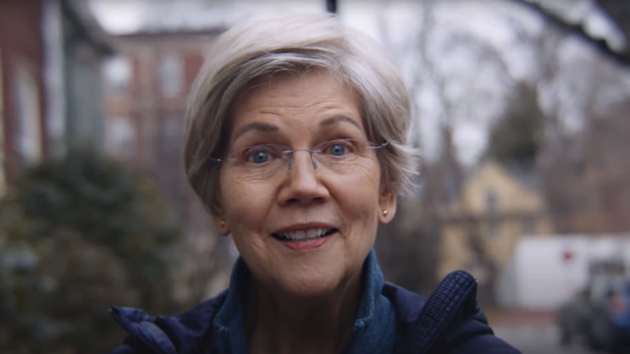 Sen. Elizabeth Warren announces her re-election campaign on March 27, 2023.