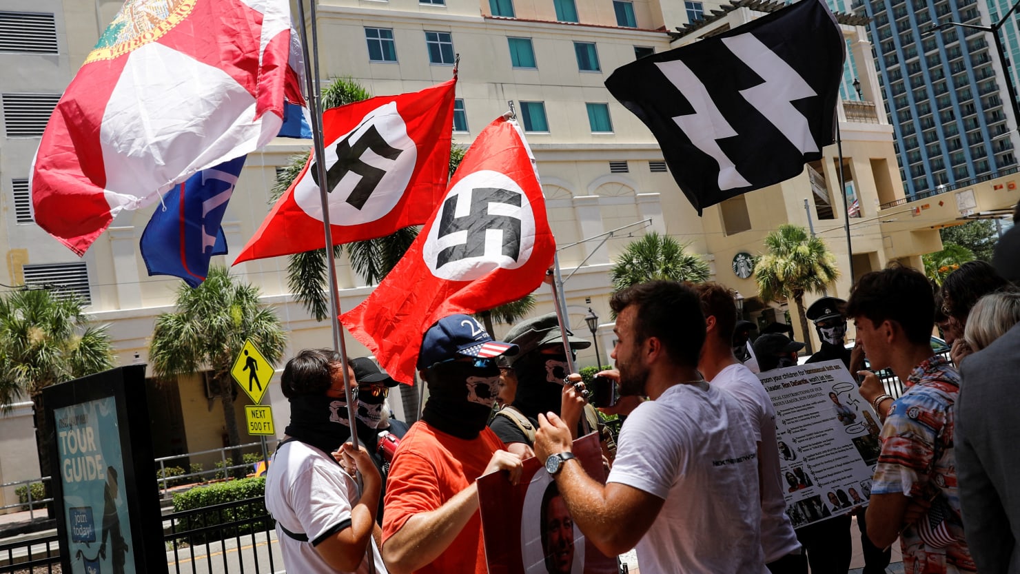 Neo-Nazis March Through Florida Park