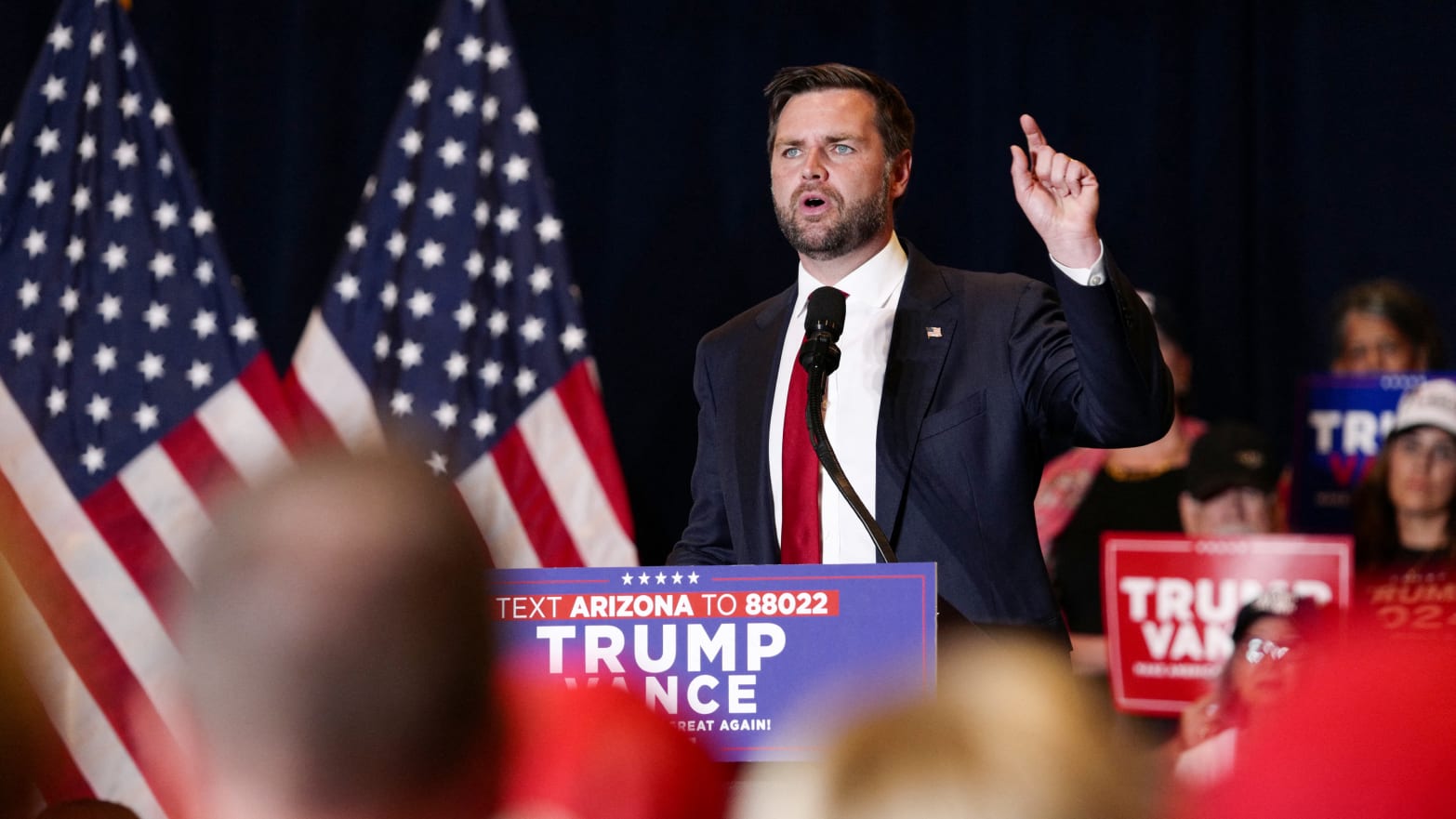 US Senator and Republican vice presidential candidate J.D. Vance