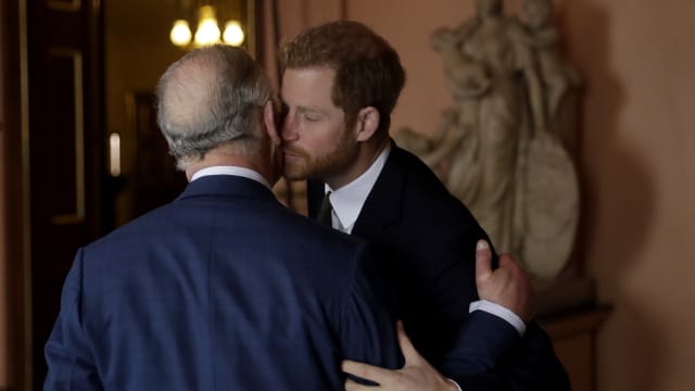 Prince Harry and Charles in 2018 