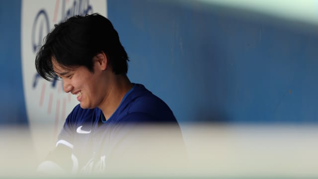 Shohei Ohtani #17 of the Los Angeles Dodgers
