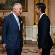 King Charles III and Rishi Sunak during an October 25, 2022 meeting