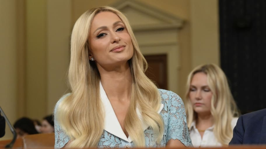 Paris Hilton testifies about "Strengthening Child Welfare and Protecting America's Children" during a US House Committee on Ways and Means hearing on Capitol Hill in Washington, DC, on June 26, 2024.