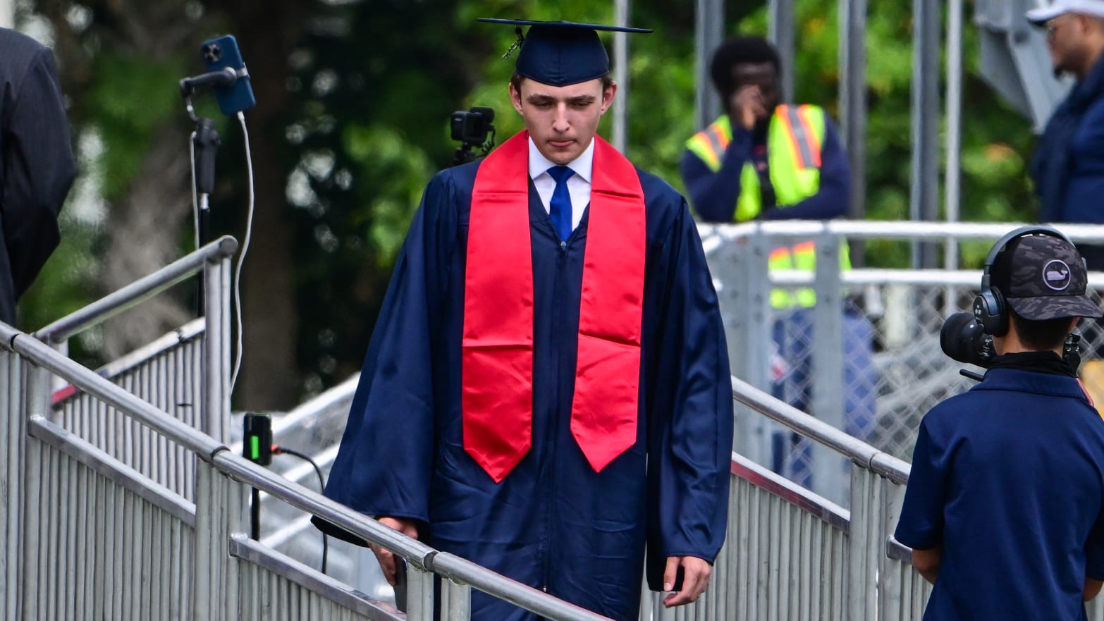 Barron Trump during his high school graduation ceremony. 