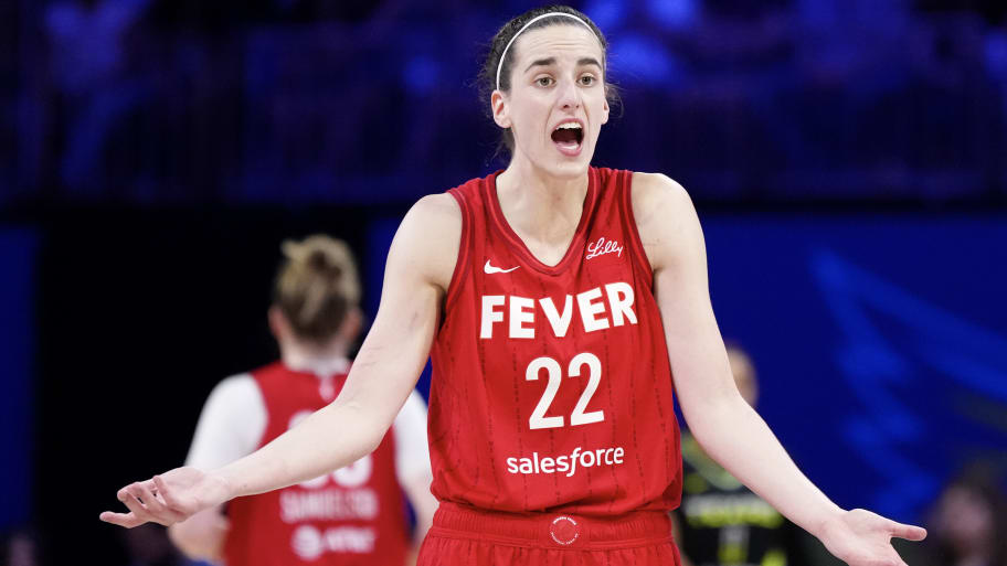 Indiana Fever's Caitlin Clark during a game in Texas. 