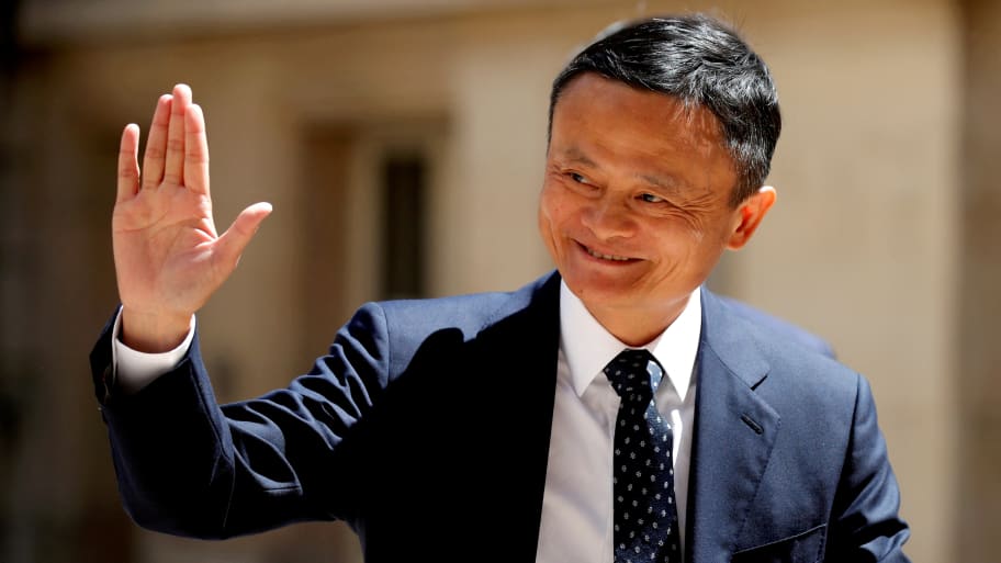 Jack Ma, billionaire founder of Alibaba Group, arrives at the “Tech for Good” Summit in Paris, France, May 15, 2019.