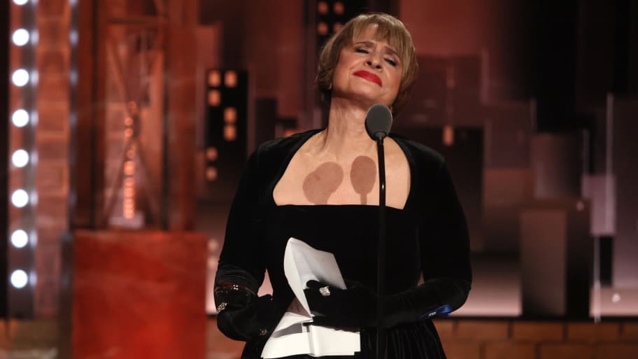 Patti LuPone accepts the award for Best Performance by an Actress in a Featured Role in a Musical for "Company" at the 75th Annual Tony Awards in New York City.