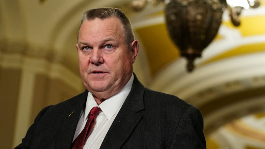 U.S. Senator Jon Tester (D-MT) speaks during a news conference following the weekly Democratic caucus luncheon at the U.S. Capitol in Washington, D.C., U.S., November 29, 2022.