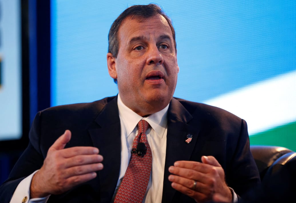 New Jersey Governor Chris Christie speaks at the Iowa Agriculture Summit in Des Moines, Iowa