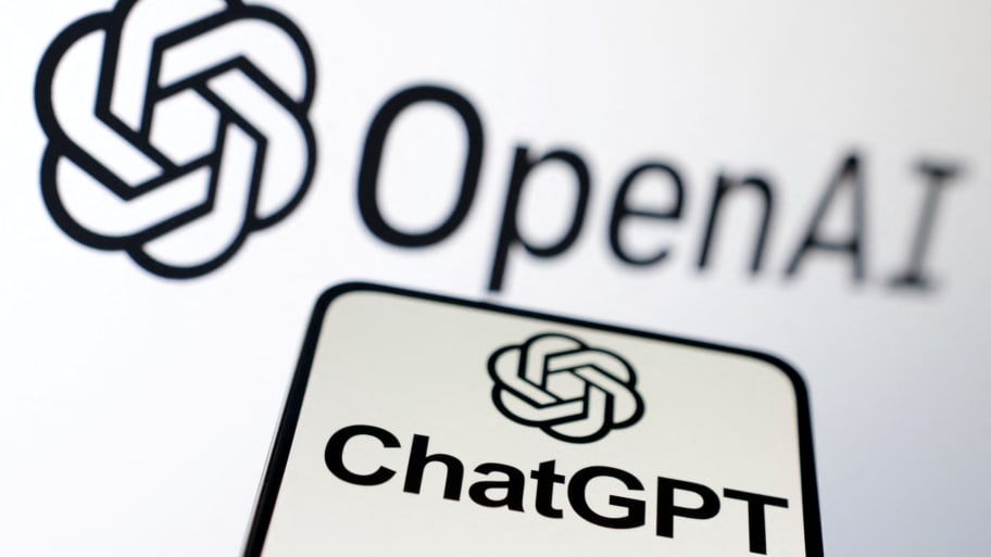 OpenAI and ChatGPT logos are seen in this illustration taken Feb. 3, 2023. 