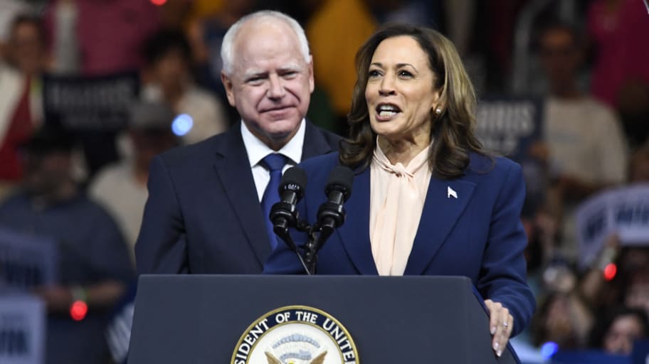 Kamala Harris and Tim Walz