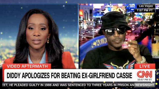 Cam’ron drinks a sex supplement on air, promotes his podcast, and gets irritated with Abby Phillip’s questions about Diddy during an interview on CNN.