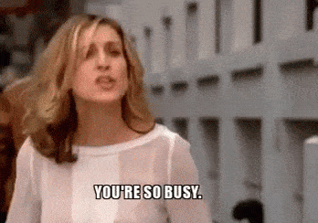 A GIF of Carrie Bradshaw screaming in 'Sex and the City'