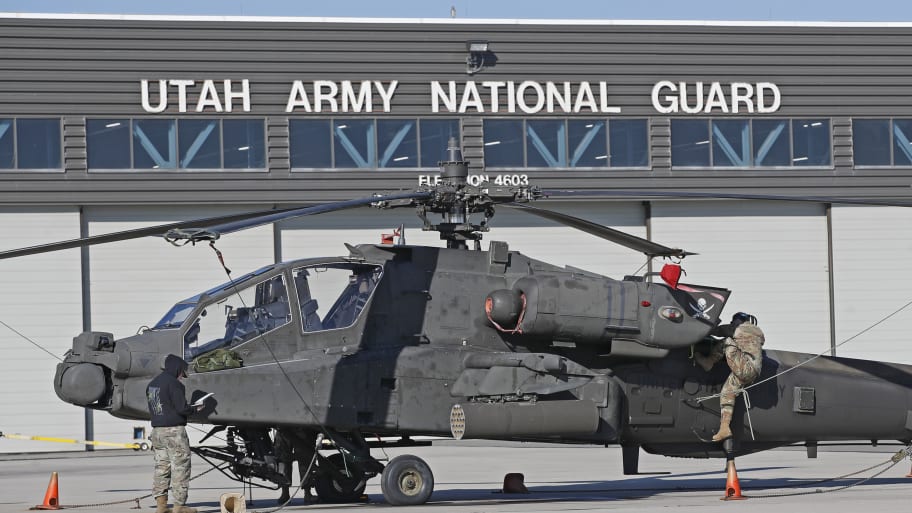 AH-64 Apache helicopter on March 4, 2020 in Kearns, Utah
