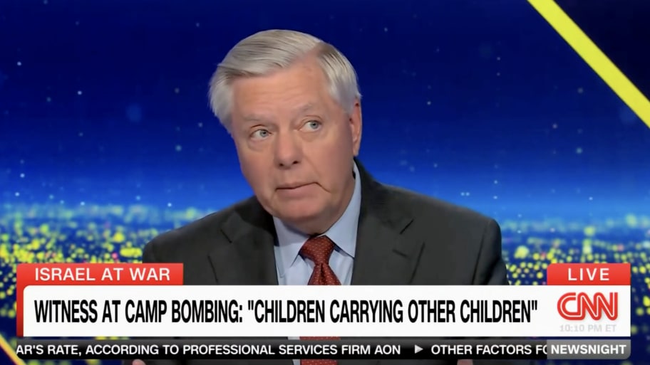 Sen. Lindsey Graham speaks about civilian deaths in Gaza during an appearance on ‘CNN NewsNight.’