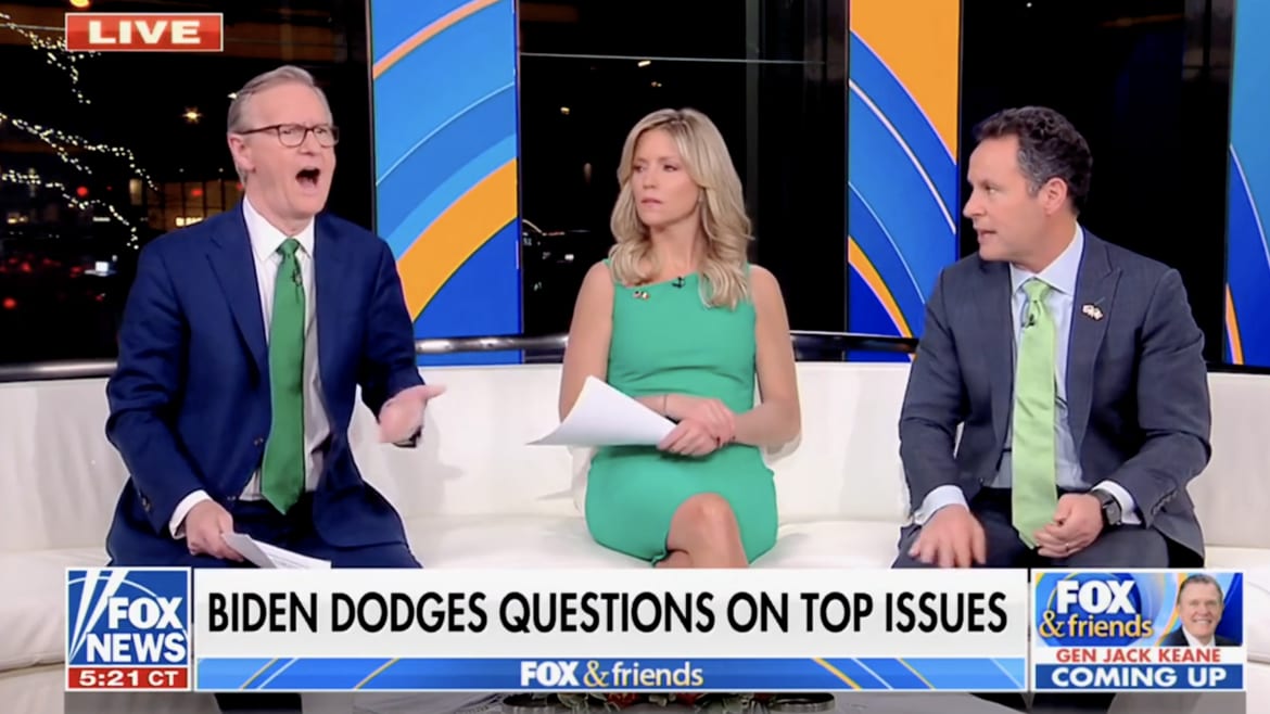 ‘Fox & Friends’ Hosts Fight Over Biden ‘Turning His Back on the Press’