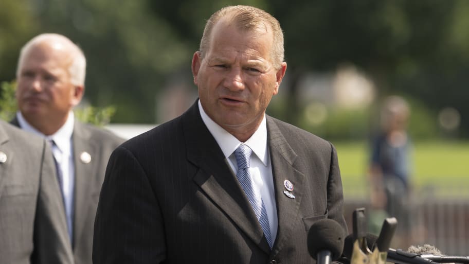 Rep. Troy Nehls (R-TX) speaks during a press conference at the Capitol Triangle on July 21, 2022 in Washington, DC. The group called for increased funding for law enforcement agencies across the country.